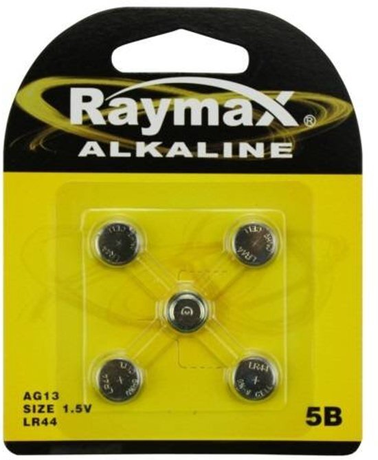 Raymax Lithium 1,5V knoopcel AG13 - 5 Stuks