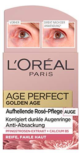 L'Oréal L 'Oréal Paris Perfect Golden Age Rosé oogverzorging, met calcium B5 en pioenrozenextract, tegen donkere kringen rond de ogen, voor een frisse roos