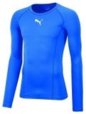 PUMA LIGA Baselayer Tee LS Jr Enfants Bleu Polyester/Élasthanne Taille 140