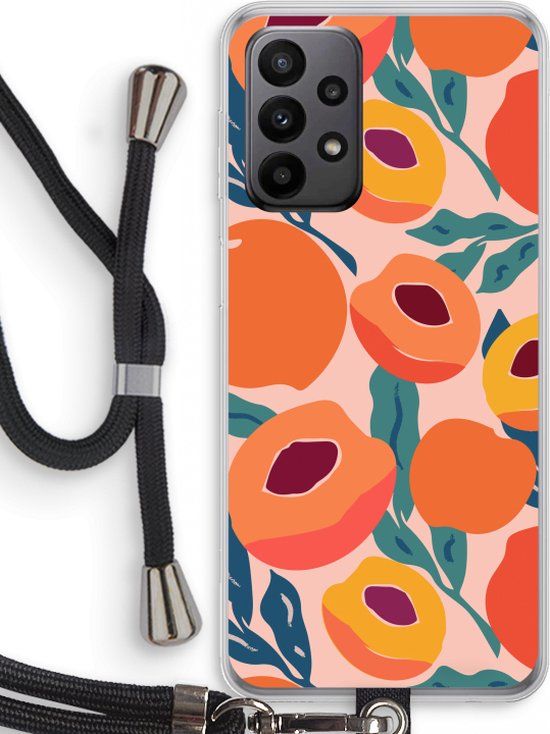 Case Company® - Samsung Galaxy A23 Hoesje met Koord - Perzik