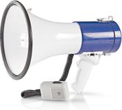 Nedis Megafoon - 25W - 1500m Bereik - Sirene - Blauw/Wit