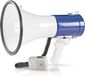 Nedis Megafoon - 25W - 1500m Bereik - Sirene - Blauw/Wit