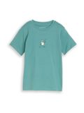 TOM TAILOR Shirt groen / zwart / offwhite