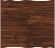 vidaXL Tafelblad Rechthoekig Donkerbruin Glas 90 x 80 x 3 cm