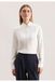 Seidensticker Blouse met lange mouwen, rechte snit, damesblouse, grijs, 44, Egret