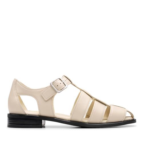 Clarks Hana Sun Womens Off White Lea, 4