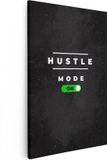 Artaza Canvas Schilderij Hustle Mode Quote - 20x30 cm