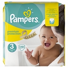 Pampers Premium Protection Maat-3 Midi 5-9kg 29-Luiers 29luier