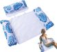 Lit flottant gonflable - Lit de repos flottant - Loisirs aquatiques été - Filet amovible - 70 x 130 cm - Bleu