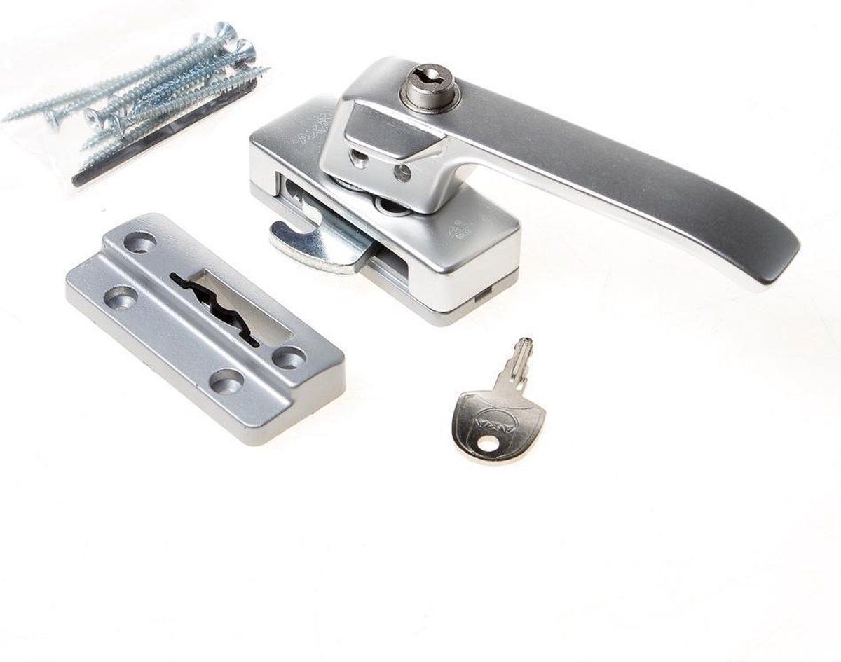Axa 3329 Veiligheids raamsluiting - 3329-51-91/GE - draairichting 3 -grijs zijdemat metallic