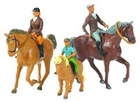 Britains Tomy 152157 - Set van 3 paarden met ruiters, schaal 1/32
