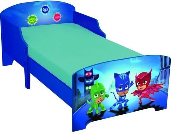 Pj Masks - Peuter Bed - 70 x 140cm - Blauw - Inclusief lattenbodem