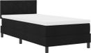 vidaXL Boxspring bed met hoofdeinde Zwart 90 x 190 cm Stof