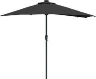 vidaXL Tuinparasol zwart 294 x 150 x 223 cm polyester en staal