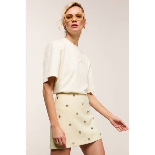 JOSH V Body Top Met Logo - Ecru
