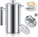 Cafetière French Press Inox 1000ml à Double Paroi