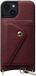 AVY Leren Hoesje Geschikt voor Apple iPhone 15 | Met Magnetische Kaarthouder | Compatibel met MagSafe | Leather Case met Wallet | Burgundy