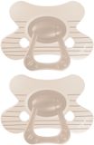 Difrax Fopspeen Natural - 6 tot 12 Maanden - Bruine strepen - 2 Stuks