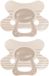 Difrax Fopspeen Natural - 6 tot 12 Maanden - Bruine strepen - 2 Stuks