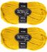Merkloos Hobby bolletje wol - 8x - acryl - geel - 35 mtr - garen - maxi bolletje - breien/haken