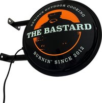 The Bastard Light Sign - 40cm - Black/Orange - Metal