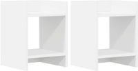 vidaXL Plantenstandaard 2 st Wit 30 x 30 x 40 cm Bewerkt hout
