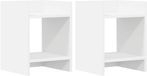 vidaXL Plantenstandaard 2 st Wit 30 x 30 x 40 cm Bewerkt hout