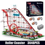 Kit de construction pour montagnes russes avec boucle – Modèle 11014 – Petites briques – Avec moteur – Batterie au lithium – Sans télécommande – Compatible avec le set 10303 – Dans son emballage d'origine