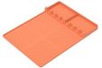 Tapis de grill en silicone sans marque, tapis de cuisson en silicone avec crochet, tapis racleur pour grill extérieur et plan de travail de cuisine - Orange