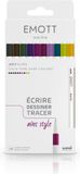 uni-ball Uni Emott Fineliner stiften - Donkere en rustgevende kleuren - set van 10 kleuren