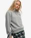 Superdry Damen Baumwolle Gesticktes Logo Athletic Essentials Sweatshirt Mit Reißverschluss, Grau & Schwarz, Größe: 34