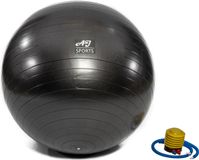 AJ-Sports Fitness / Yoga bal 85CM - Zwart - Inclusief pomp