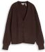 Tom Tailor Gilet oversize à col en V - Taille S - java dark brown melange