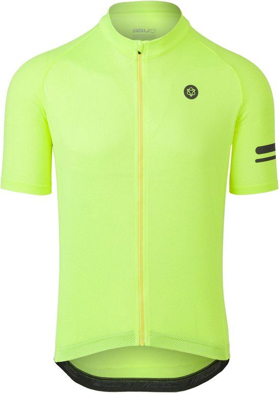 AGU Core Essential - Heren Fietsshirt - Hi-vis Neon Yellow - Maat M