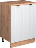 Vicco Uitbreidingskast Rion, Witte golf/Goudkleurig Eiken, 60 x 46 cm