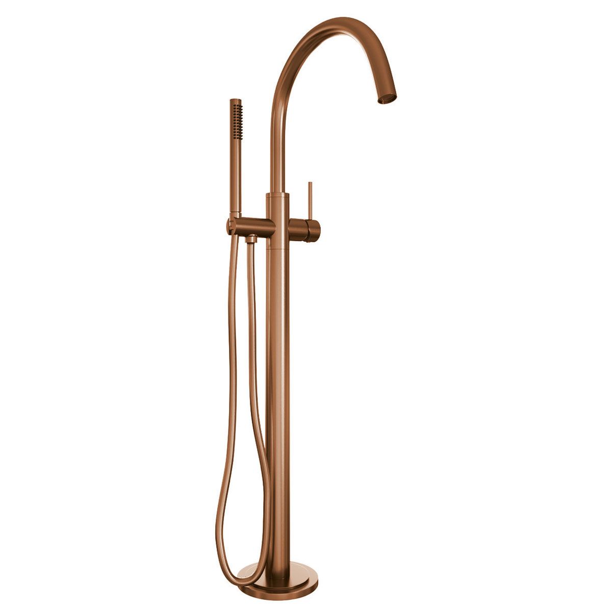 Brauer Copper Edition Vrijstaande Badkraan - Geborsteld Koper PVD - Met Handdouche