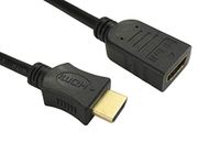 RS PRO HDMI-kabel A HDMI stekker B HDMI bus 4K max, 50cm, zwart
