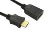 RS PRO HDMI-kabel A HDMI stekker B HDMI bus 4K max, 50cm, zwart