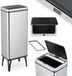Relaxdays Vuilnisbak met sensor - 60 liter - RVS - Zwart