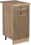 Vicco Keukenonderkast R-Line, Artisanaal eiken/Goudkleurig Eiken, 40 cm