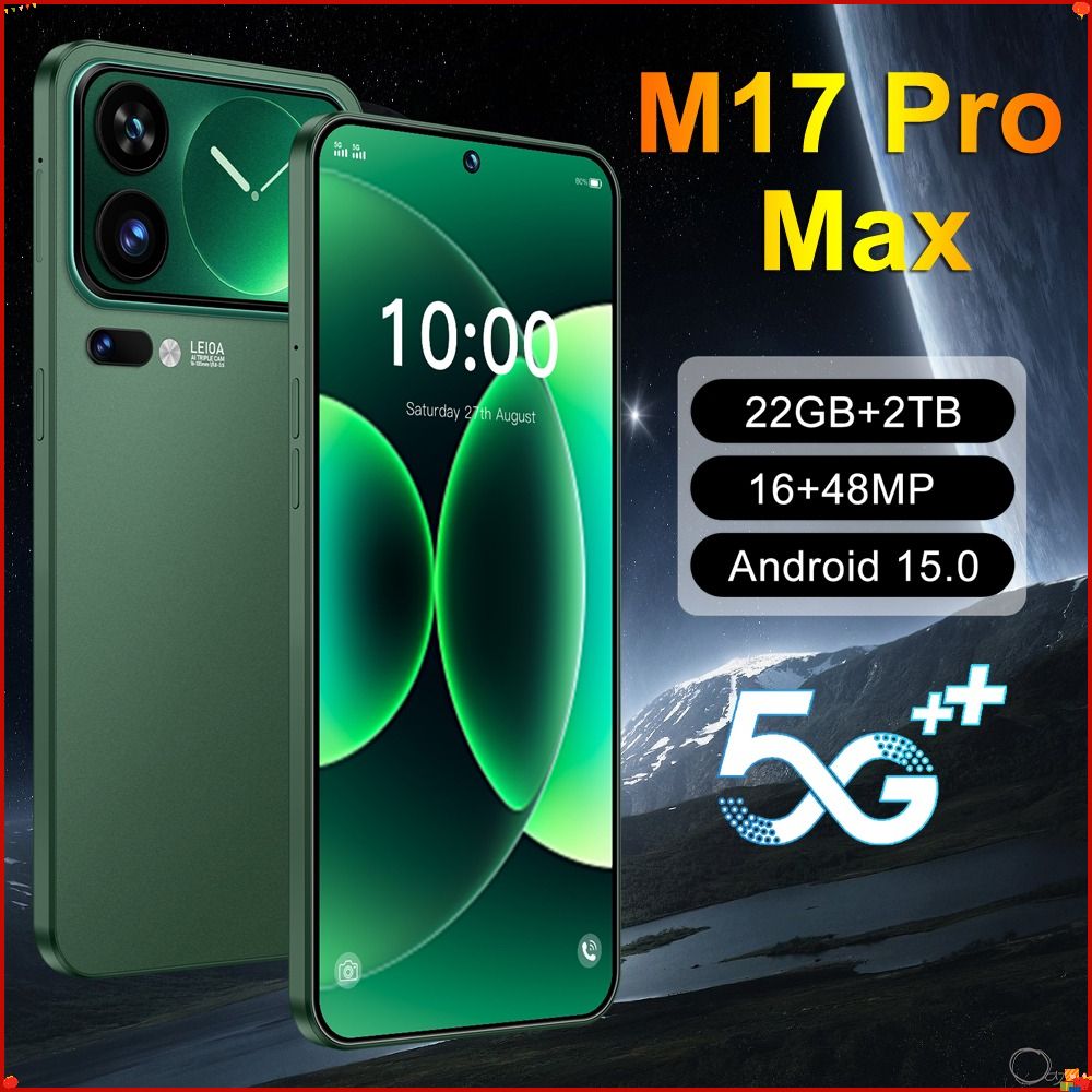 INSIS FEMME Hete Smartphone Android 5G M17 Pro Max Smart Mobiele Telefoons 7.3HD 22G+2TB Goedkope Mobiele Telefoon Ontgrendeld 7800mAh Dual Sim Kaart