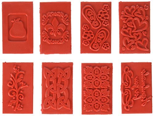 Life Of The Party Zeep Embossing Stempel Assortiment 8/Pkg-Rechthoek, Overige, Meerkleurig, 2,51 x 10,16 x 12,7 cm