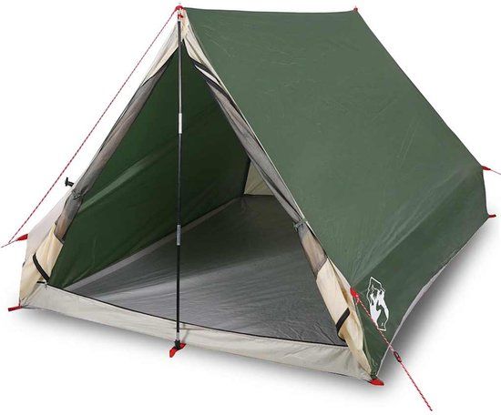 vidaXL Tent A-frame 2-persoons waterdicht groen - Polyester - 2 jaar garantie