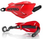 Acerbis Moto Handbeschermers, Rood/Zwart, Maat Unifit