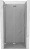 Mexen Lunar-F vouwdeur voor douche links 65 cm, transparant, chroom