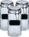 Zeller Weck Weckpotten/inmaakpotten - 6x - 750 ml - glas - met beugelsluiting - incl. etiketten