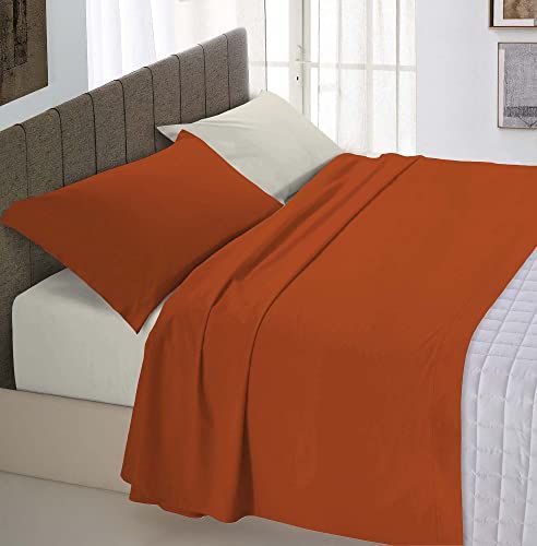 Italian Bed Linen Set - 100% Cotton - Earthy/Cream - Small Double