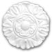 Profhome Élément décoratif 160017 Rosace style néo-classicisme blanc Ø 9 cm
