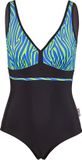 BECO zebra vibes badpak - C-cup - blauw/groen - maat 46