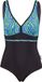 BECO zebra vibes badpak - C-cup - blauw/groen - maat 46
